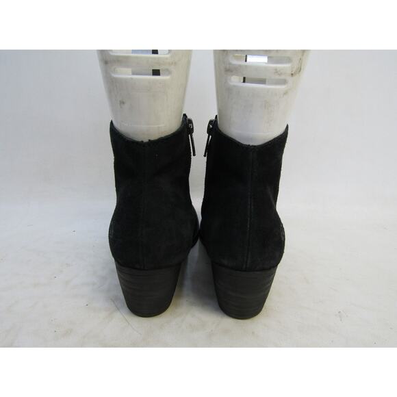 Born Womens Size 7.5 M Black Suede Zip Ankle Fashion Boots Bootie - Picture 7 of 11